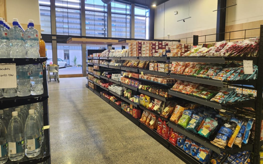 The Christchurch City Mission's new supermarket style self-serve foodbank.