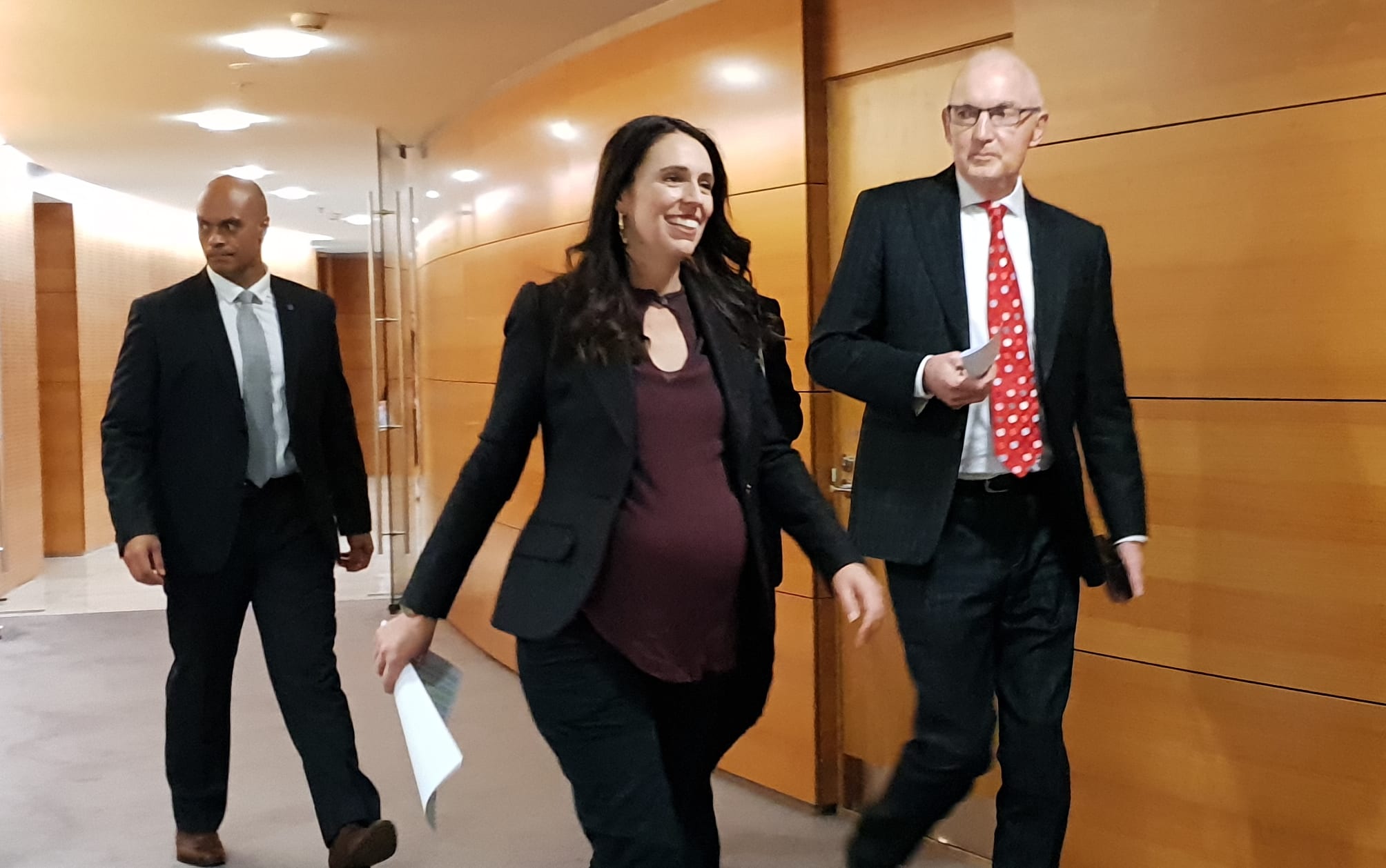 Prime Minister Jacinda Ardern on her way to the post cabinest news briefing on 11 June.