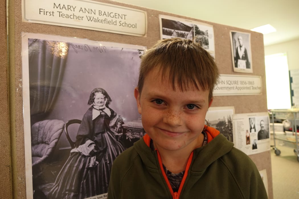 Kyro David Peter Baigent, 7, is going to be cutting the ribbon to celebrate Wakefield School's 175th birthday.
