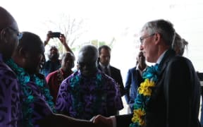 Australia's special envoy for to the Pacific and Regional Affairs Ewen McDonald  meets MSG leaders in Port Vila.