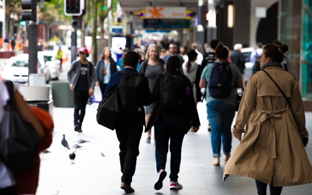 People walking in Auckland CBD.