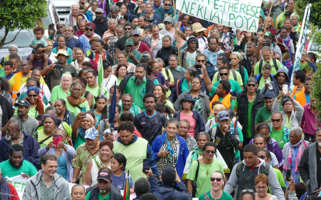 New Caledonia teachers protest.