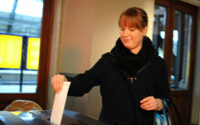 Amsterdam votes in the referendum on the association between Ukraine and the European Union.
