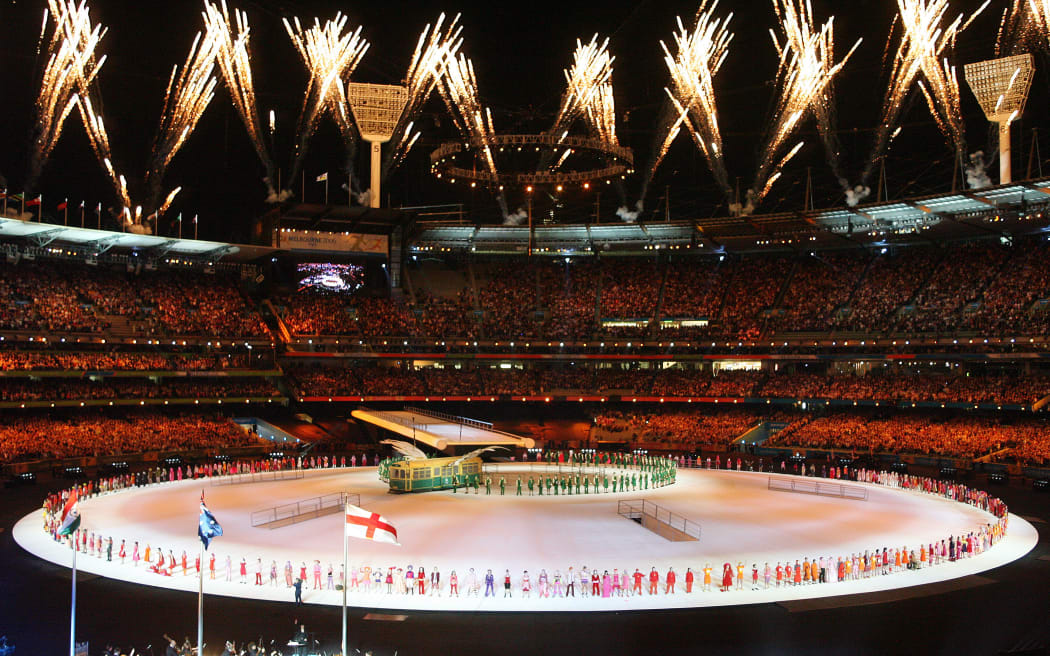 Fireworks are set off at the Opening Ceremony to the XVIII Commonwealth Games, at the MCG, Melbourne, Australia 2006