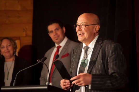 Piri Sciascia at the 2016 Te Waka Toi Awards