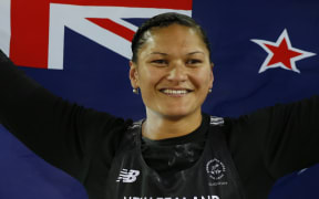 Valerie Adams wins at the 2014 Commonwealth Games.