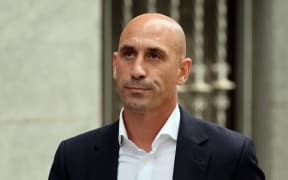 Former president of the Spanish football federation Luis Rubiales leaves the Audiencia Nacional court in Madrid on September 15, 2023.