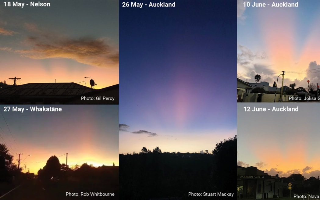 Tonga volcano affected sunsets around NZ