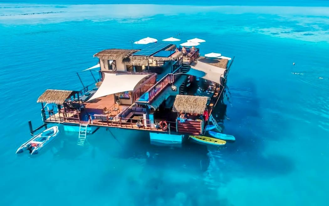 Seventh Heaven is a 5-star floating bar and restaurant in the Mamanucas in Fiji.