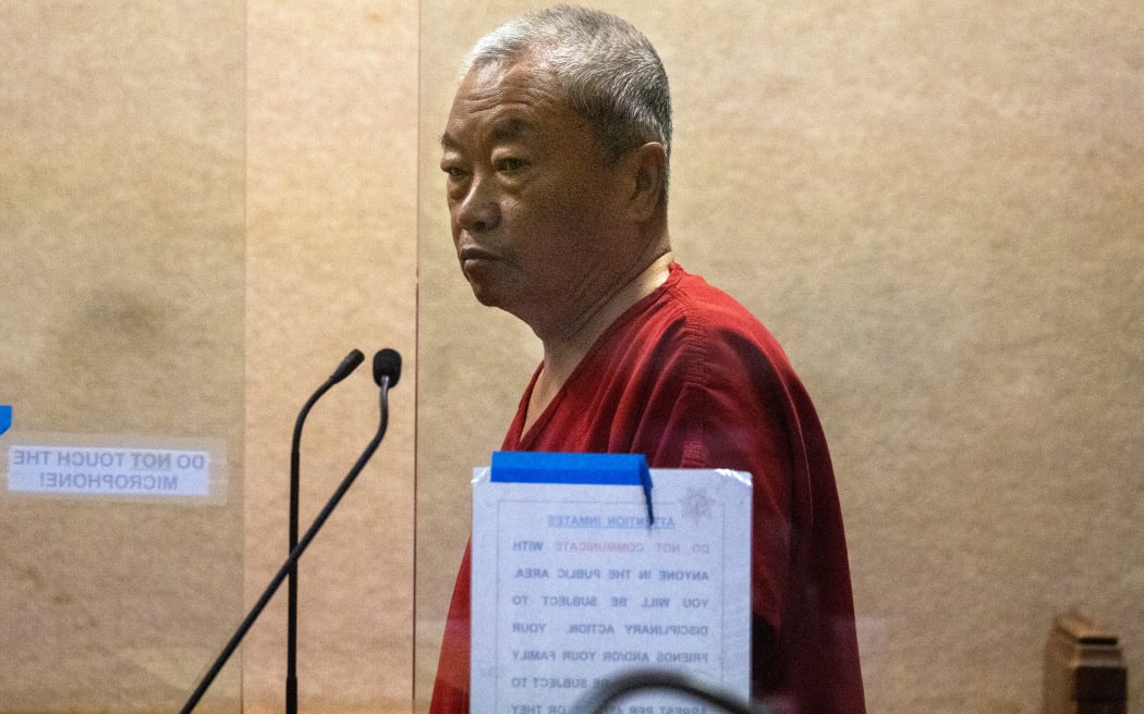 REDWOOD CITY, CALIFORNIA - JANUARY 25: Chunli Zhao appears for his arraignment in San Mateo Superior Court on January 25, 2023 in Redwood City, California. Zhao is charged with seven counts of murder and one count of attempted murder in Monday's shootings at two separate locations.   Shae Hammond-Pool/Getty Images/AFP (Photo by POOL / GETTY IMAGES NORTH AMERICA / Getty Images via AFP)