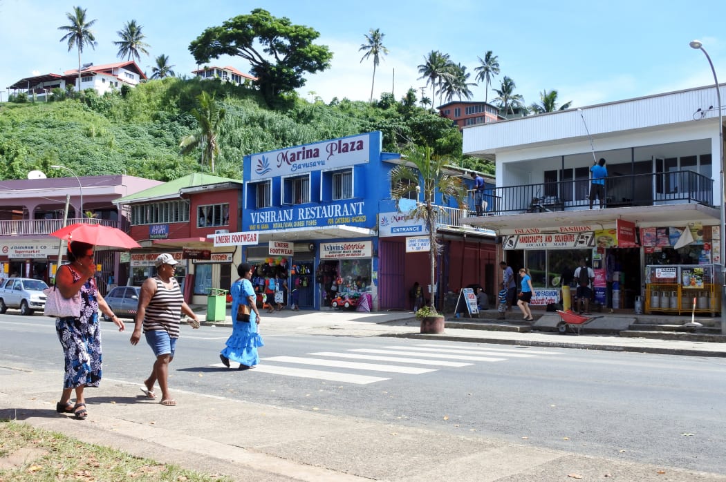 The main street in Savusavu town.