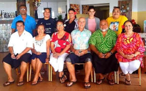 The Faataua Le Ola team. Papalii Tiumalu Caroline Paul-Ah Chong is seated far right.