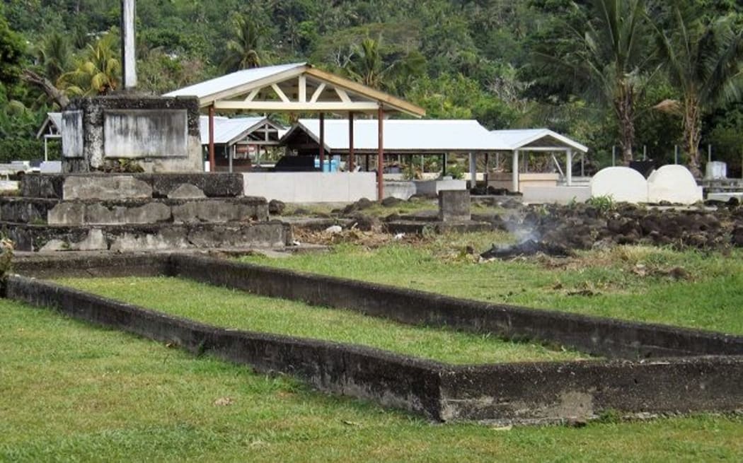A mass grave in Samoa.
