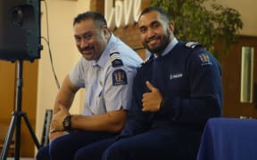 Sergeant Sonny Iosefo and Sergeant Sanalio Kaihau at a recent fono for New Zealand police in Auckland.