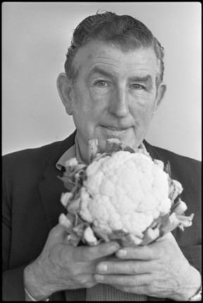 Ernie Abbott, with cauliflower.