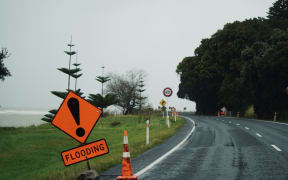 Flooding signs out to warn drivers in Tai Rāwhiti.