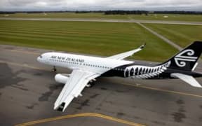 Air New Zealand's new fern livery on an Airbus A320 aircraft..