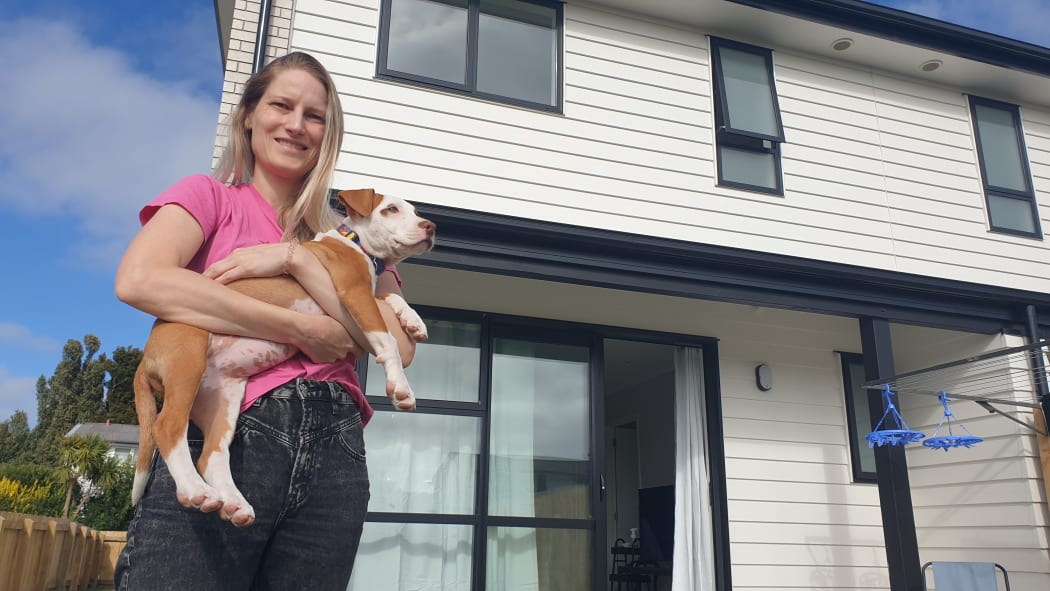 Gabrielle Krieger and her husband George moved from Auckland to New Plymouth, where they've purchased a three bedroom home for $390,000