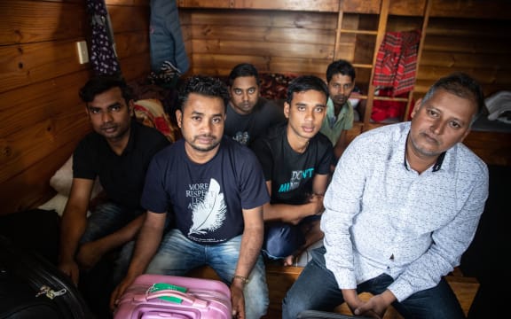 Migrants from Bangladesh rely on charities for food.
