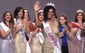 Khadija Ben Hamou, who has faced racist abuse after being crowned Miss Algeria 2019.