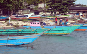 Fishing boats on Biak, West Papua
