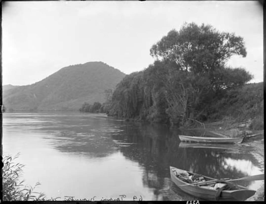 Taupiri Mountain and Waikato River, c. 1910