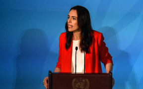 PM Jacinda Ardern speaks at the Climate Action Summit at the United Nations on September 23, 2019 in New York City.