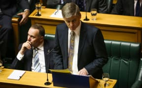 Bill English giving the 2015 Budget in Parliament house.