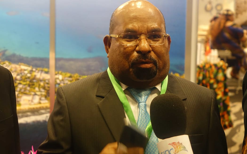 Papua province's Governor Lukas Enembe at Indonesia's Pacific Expo event in Auckland, July 2019