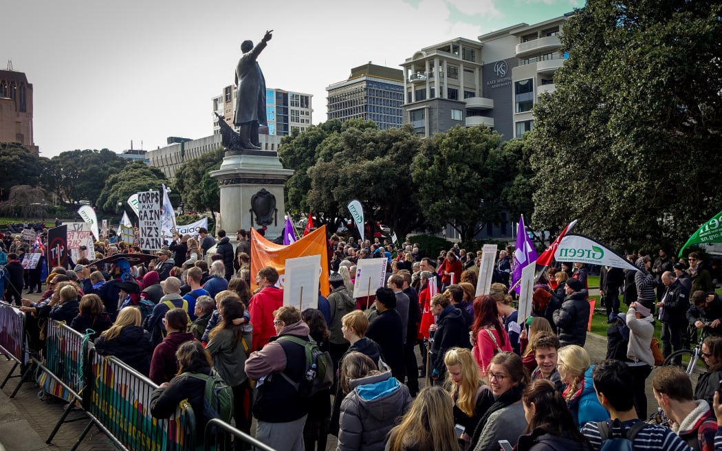 TPP protest at Parliament.