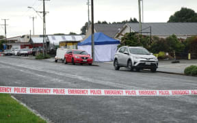 The scene of the shooting in Invercargill.