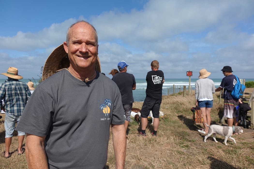 Brian Clark who had been surfing in the over 60s division.