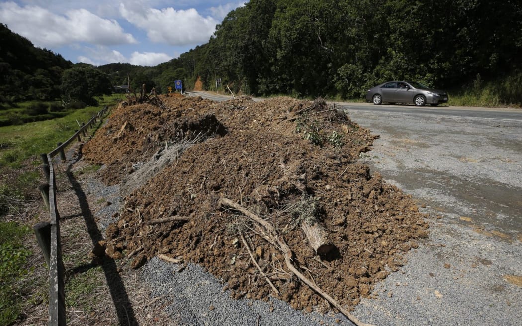 Cleared slip on Cove Road.