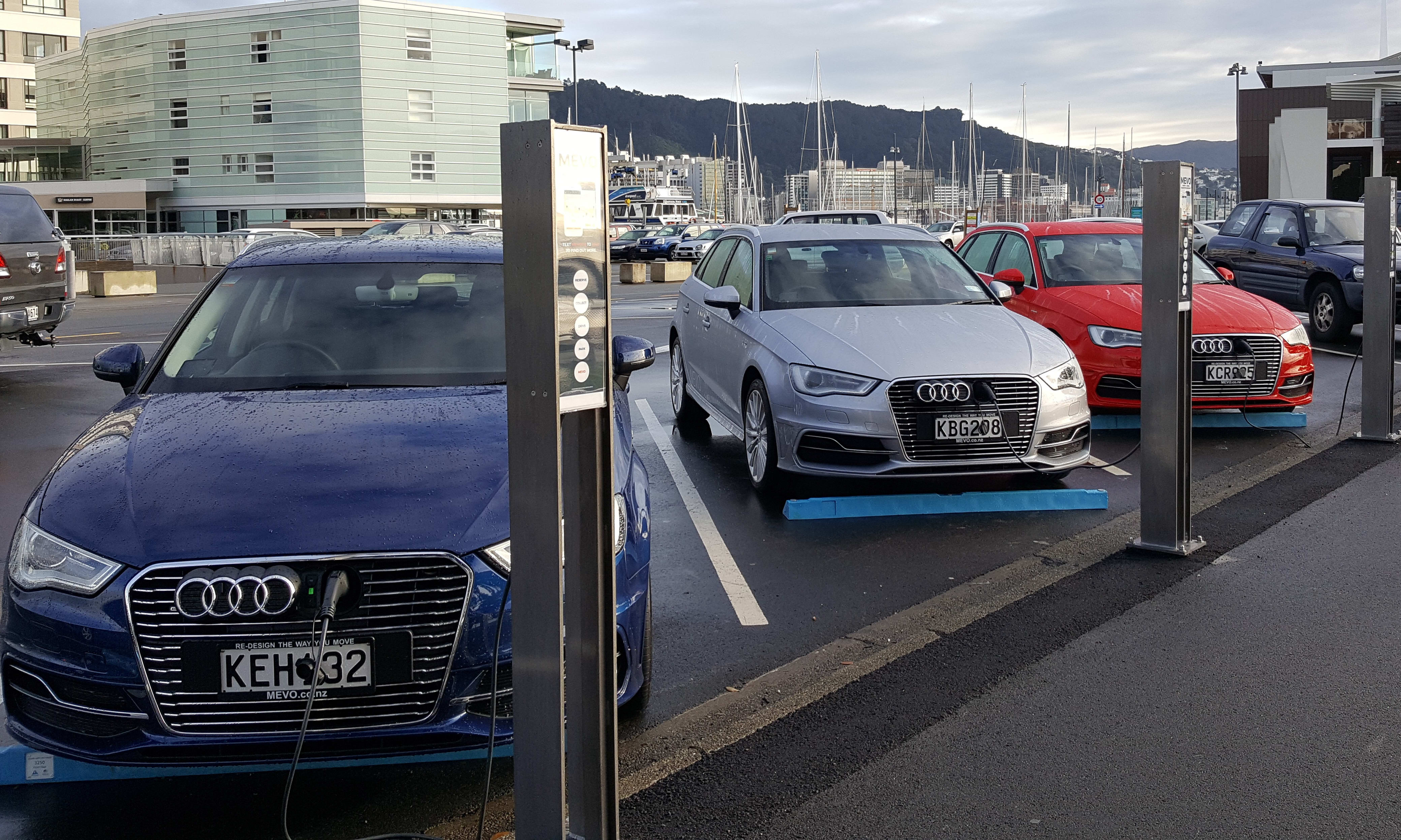 MEVO car share site in Wellington