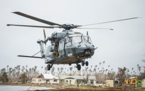 RNZAF NH90 multi-role helicopters delivered aid supplies to Koro Island on Friday as part of the aircraft’s first overseas operation.