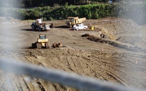 Quarry land being cleared for housing in Three Kings in Auckland.