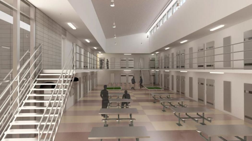 An artist's impression of the interior of the prison.
