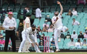 Mohammed Siraj playing against Australia in the third test at the Sydney Cricket Ground.
Officials say he was subjected to racial abuse and they are still trying to trace the offenders.