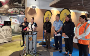 Auckland Emergency Management media briefing during the Auckland storm on 31 January 2023.