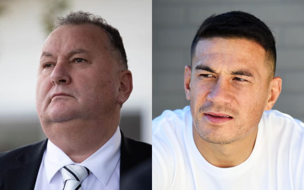 Minister Shane Jones and rugby player Sonny Bill Williams.