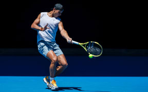 Spaniard Rafael Nadal competing at the 2019 Australian Open