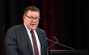 Finance Minister Grant Robertson making his Budget Day speech at Parliament, 19 May 2022.