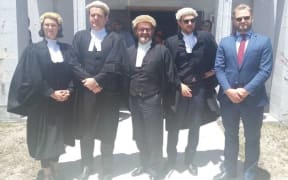 Lawyers representing the Nauru 19 group Felicity Graham, Stephen Lawrence, Mark Higgins, Neal Funnell and Christian Hearn.