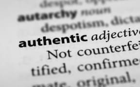 Authentic word in a dictionary