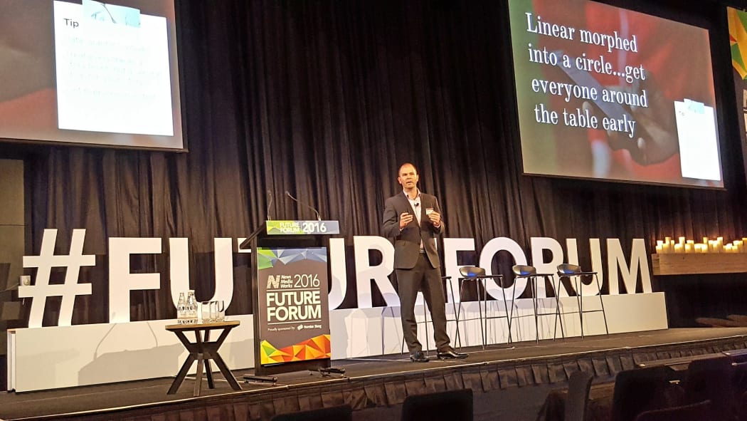 Jared Savage at the Future Forum 2016 in Sydney.