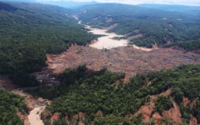 PNG communities at risk of flooding following damning rivers by landslides triggered by 7.5 magnitude earthquake.