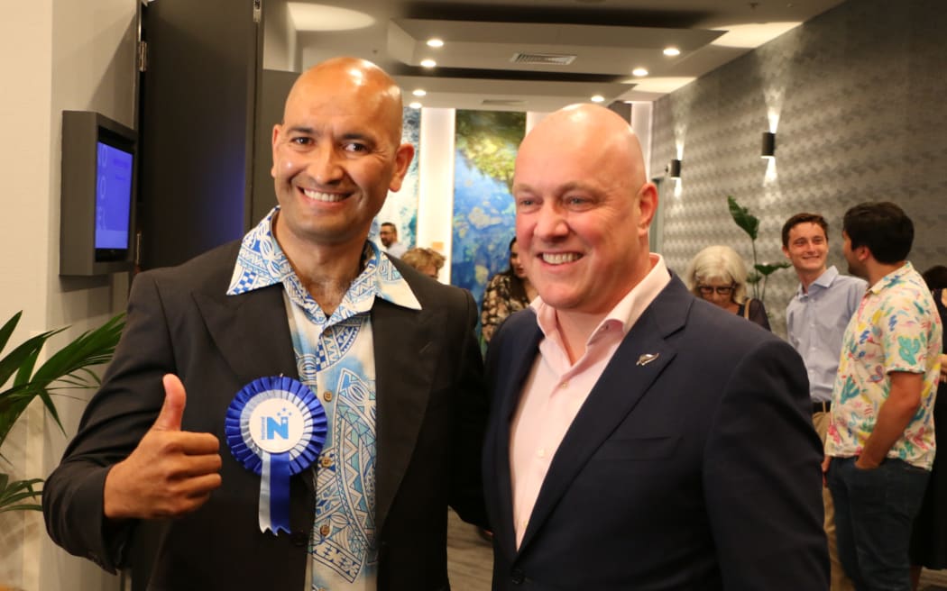 New MP Tama Potaka with National Party leader Christopher Luxon