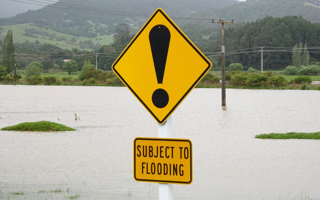 Flooded paddocks near Omaunu Rd in Kaeo, Far North on 30 October, 2023.