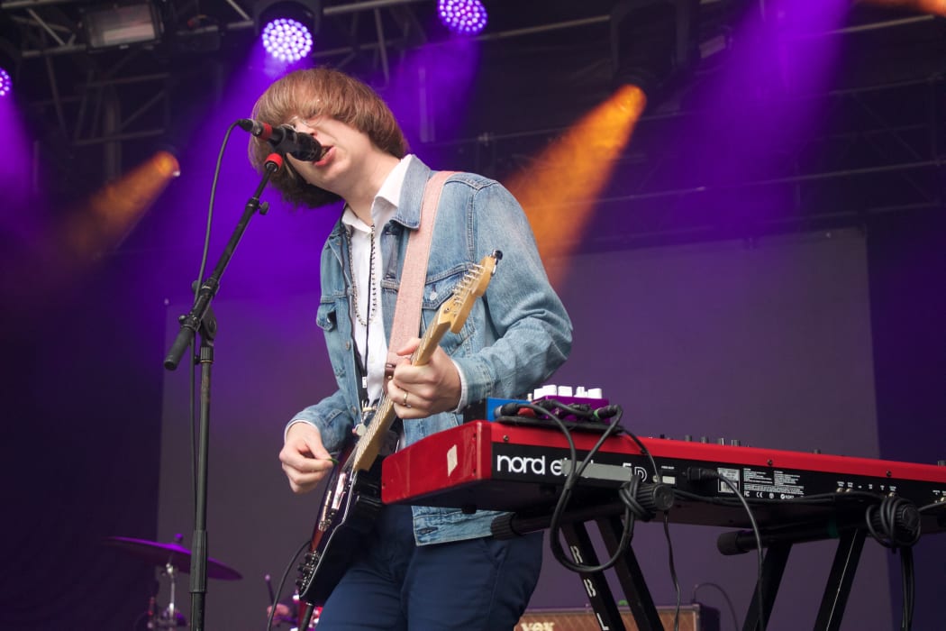 Austin Brown of Parquet Courts performing at Laneway 2019