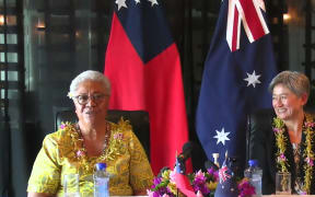 Samoa's Prime Minister Fiame Naomi Mata'afa  and Australia's Foreign Minister Penny Wong